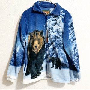 Trail Crest NWT bear scene fleece